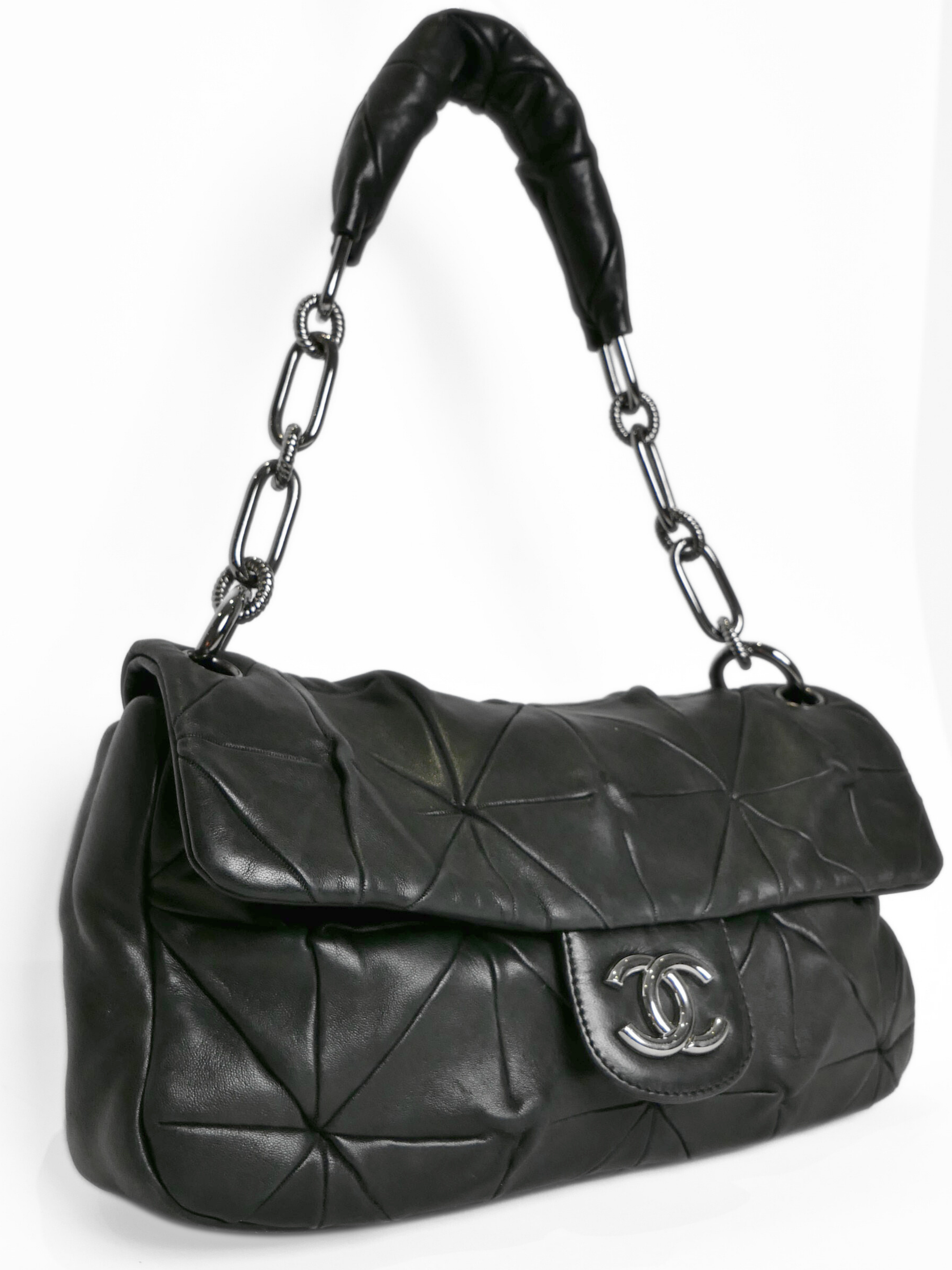 Chanel Quilted Lambskin Origami Soft Squares Flap Shoulder Bag