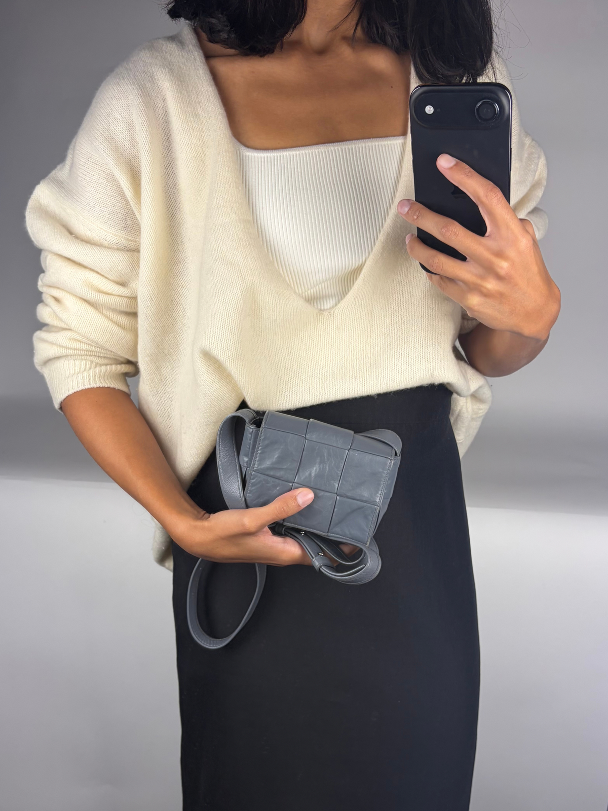 Bottega Veneta Candy Cassette Bag in Paper Crinkled Leather