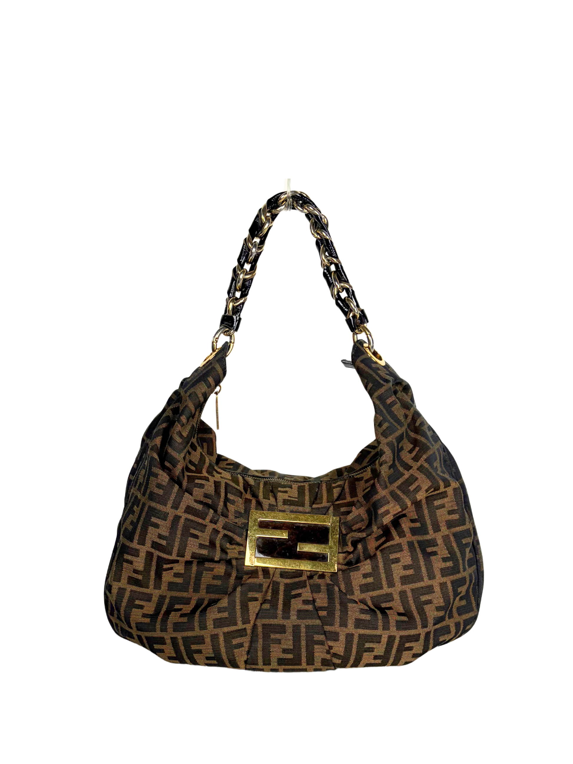 Fendi Tobacco Zucca Mia Hobo Bag