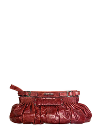 Miu Miu Ruched Matelassé Buckle Clutch