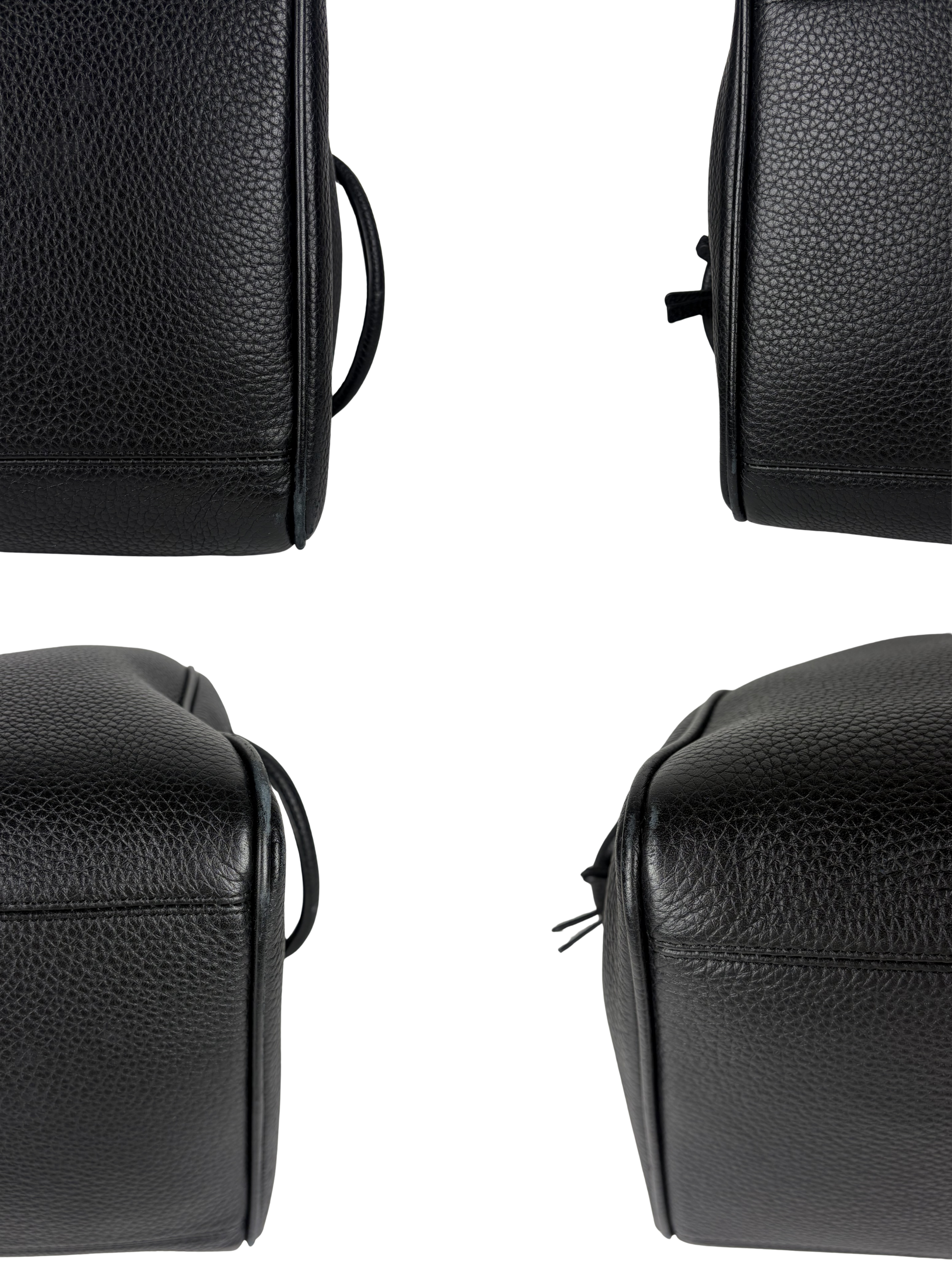 Jacquemus Le Grand Turismo Bag in Black Grained Leather