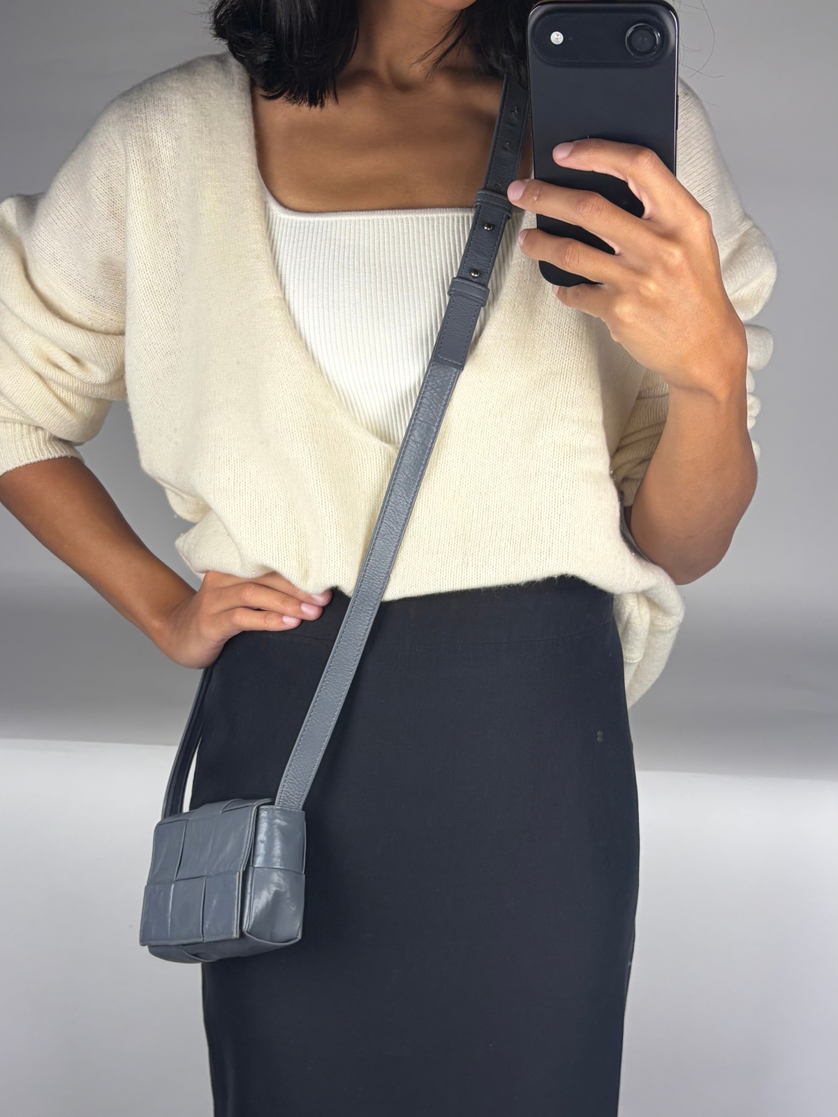 Bottega Veneta Candy Cassette Bag in Paper Crinkled Leather