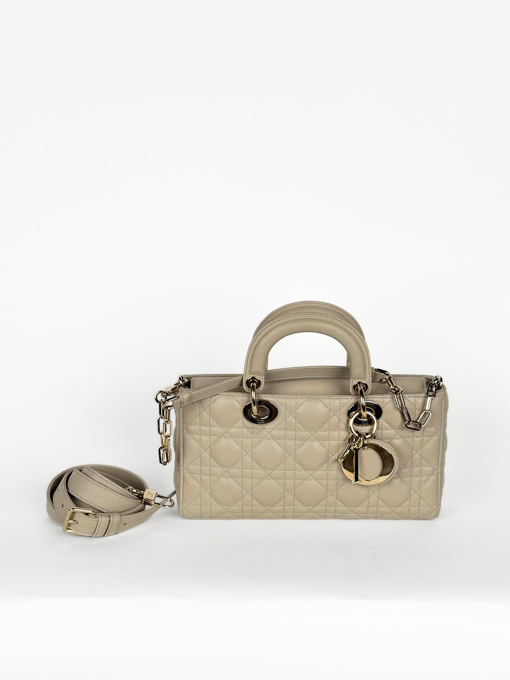 Dior Lady D-Joy Bag Powder Beige Cannage Lambskin