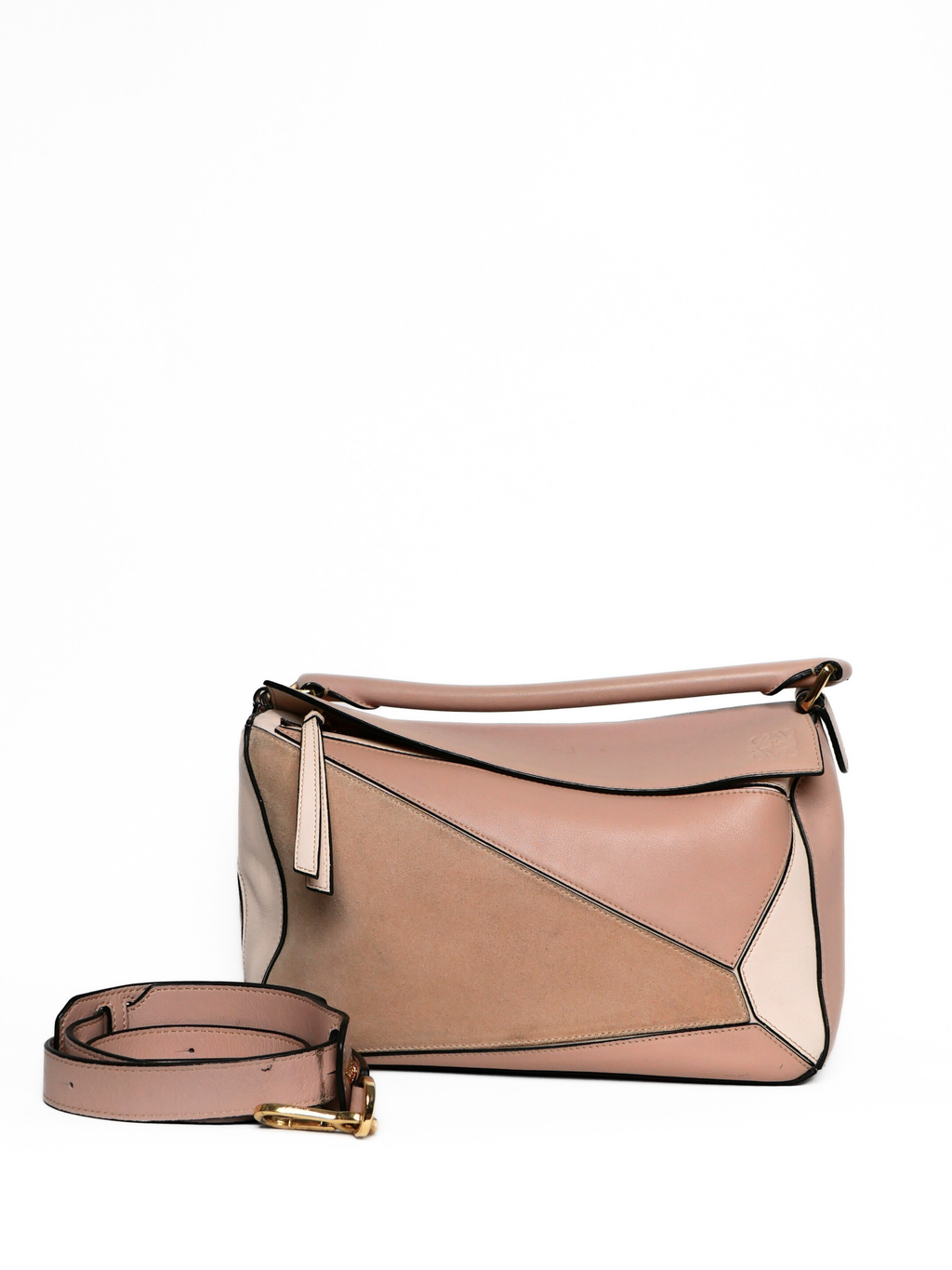 Loewe Small Puzzle Bag in Blush Multi-Tone Leather