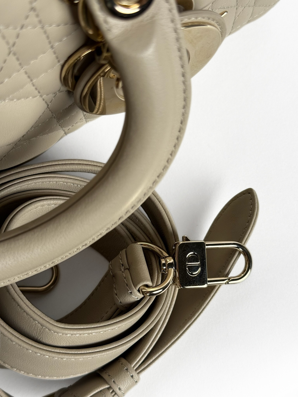 Dior Lady D-Joy Bag Powder Beige Cannage Lambskin