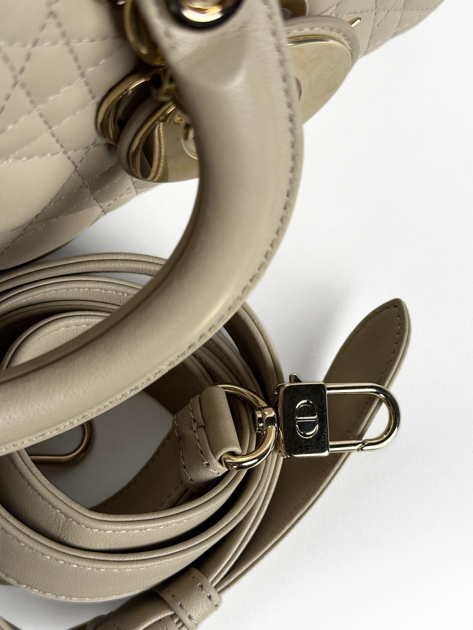 Dior Lady D-Joy Bag Powder Beige Cannage Lambskin