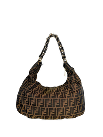 Fendi Tobacco Zucca Mia Hobo Bag