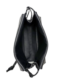 Bottega Veneta Intrecciato Crossbody Flap Bag Black