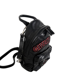 GIVENCHY STAR-PATCH MINI BACKPACK BLACK LEATHER