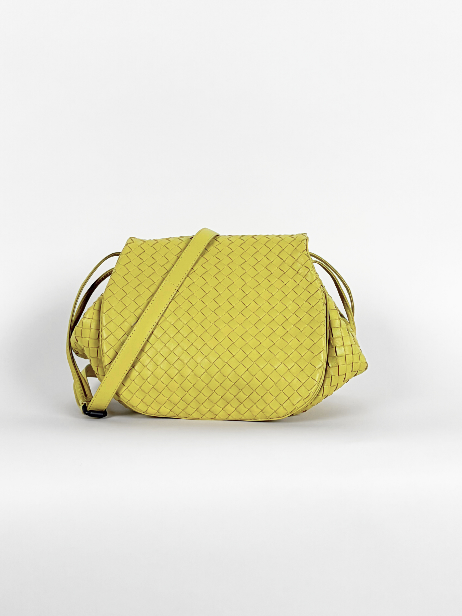 BOTTEGA VENETA INTRECCIATO CROSSBODY YELLOW