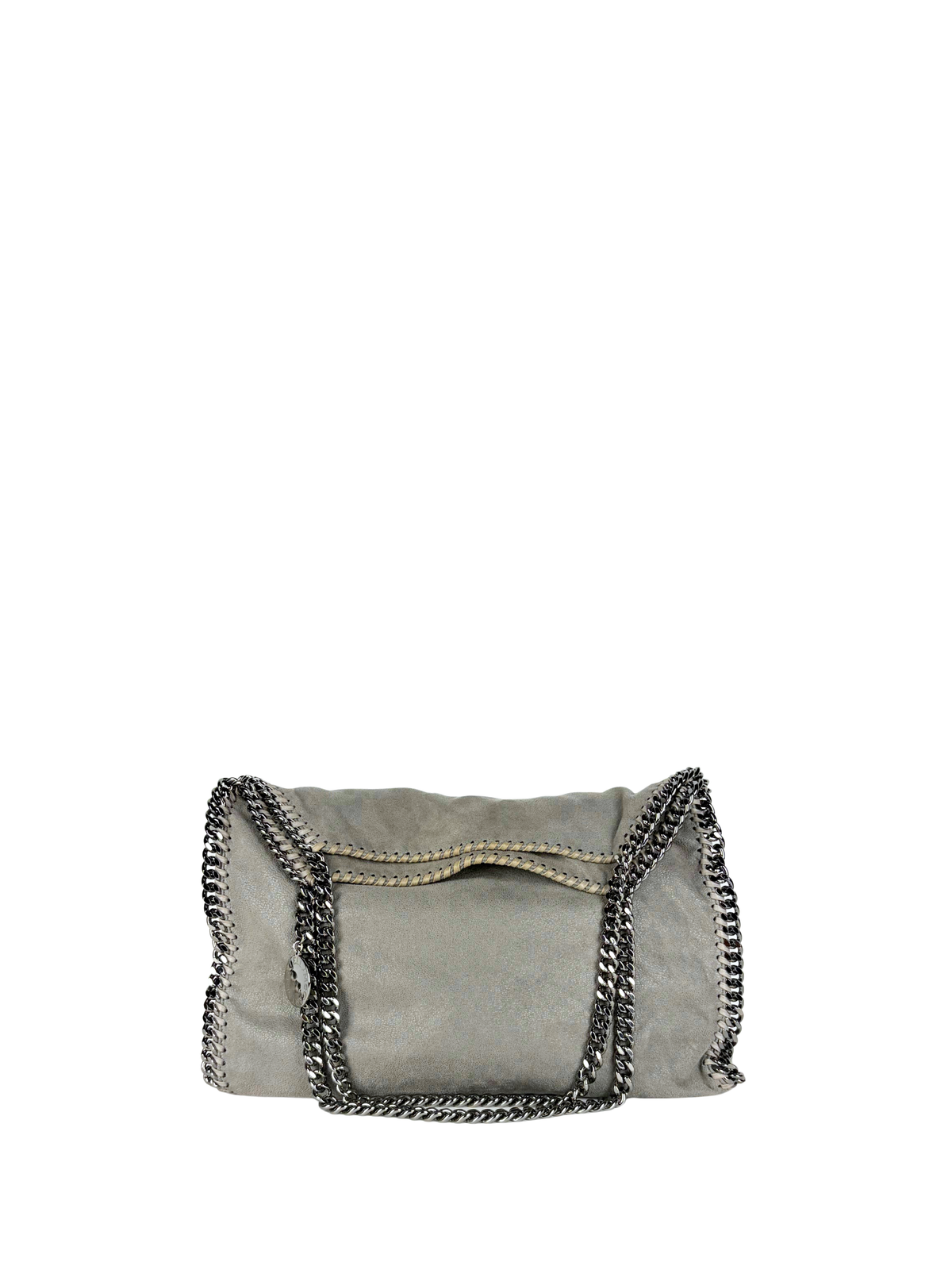 Stella McCartney Falabella Fold-Over Tote Bag in Light Grey