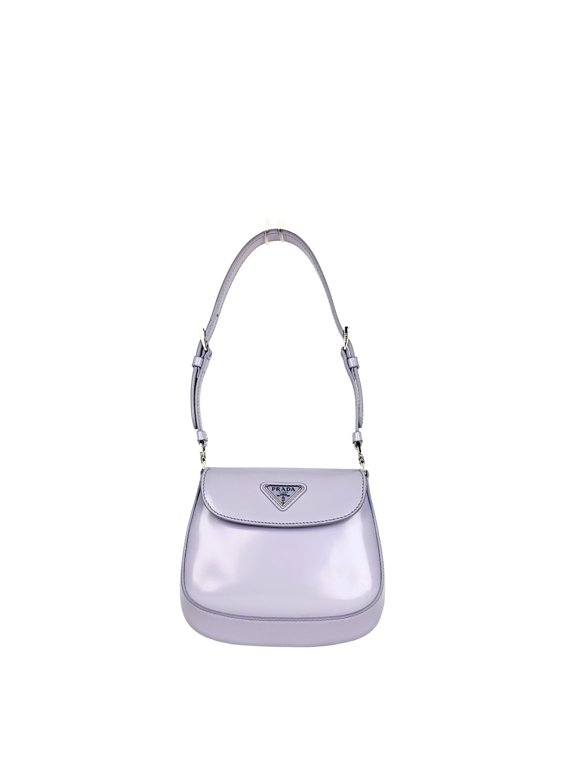 Prada Brushed Leather Mini Cleo Flap Bag