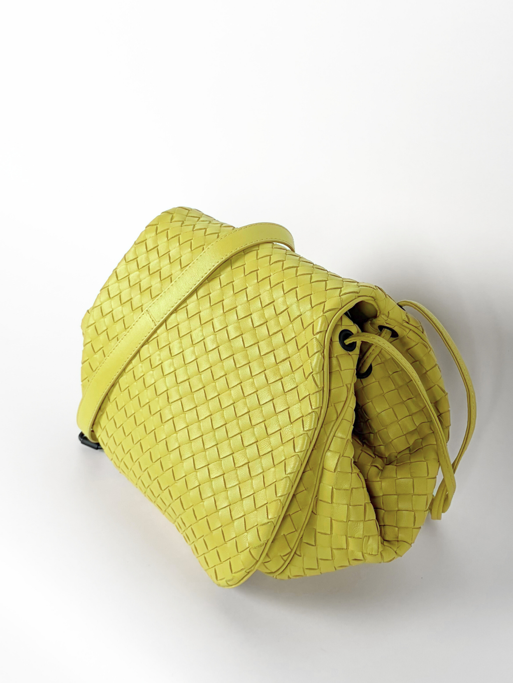 BOTTEGA VENETA INTRECCIATO CROSSBODY YELLOW