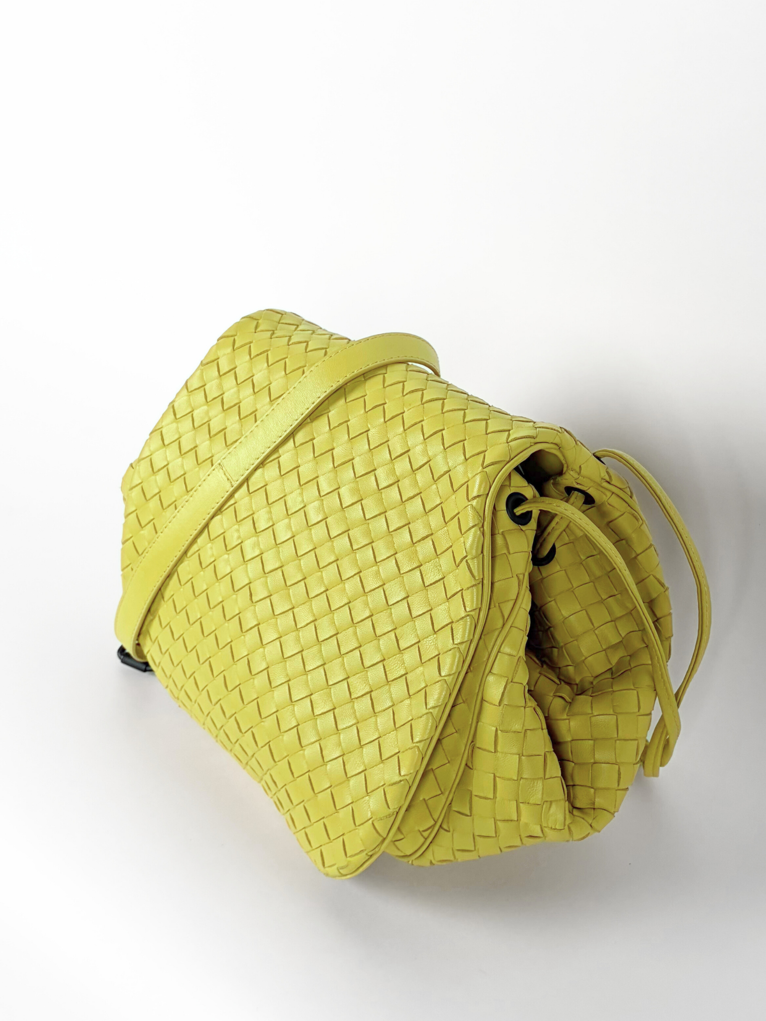 BOTTEGA VENETA INTRECCIATO CROSSBODY YELLOW