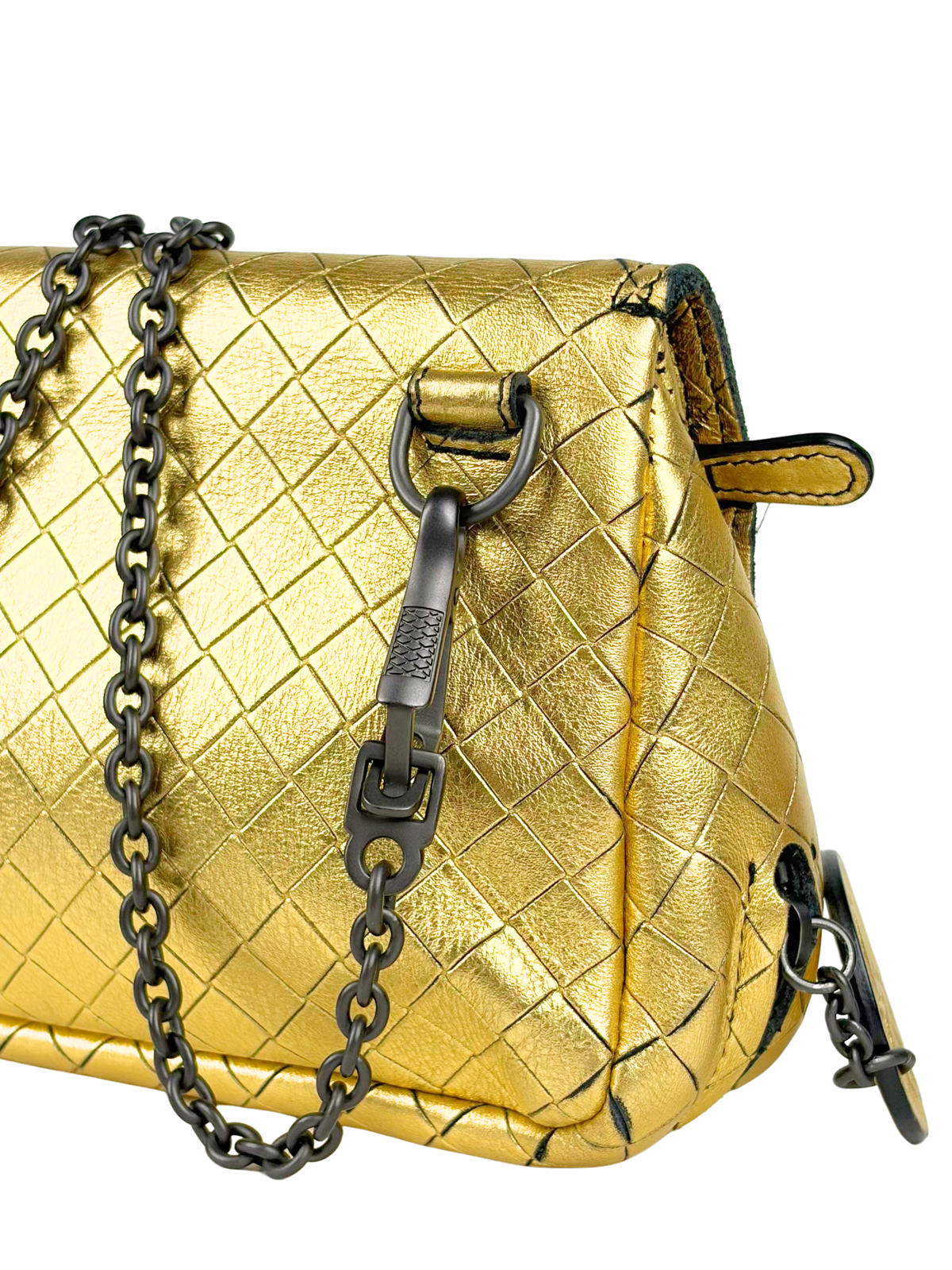 Bottega Veneta Intrecciomirage Chain Flap Bag