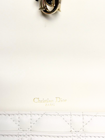 Dior My Dior Daily Pouch with Chain White Cannage Lambskin