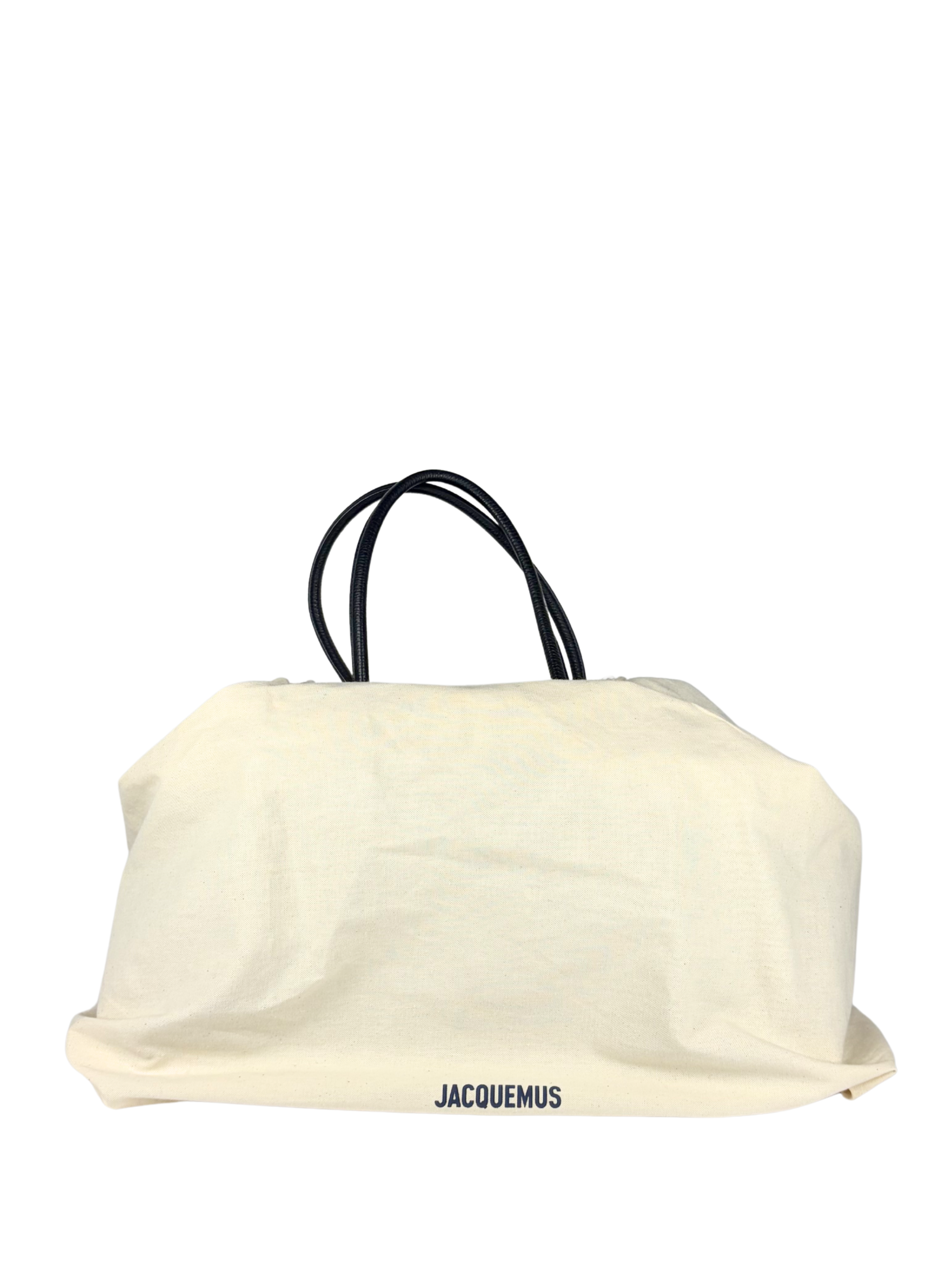 Jacquemus Le Grand Turismo Bag in Black Grained Leather