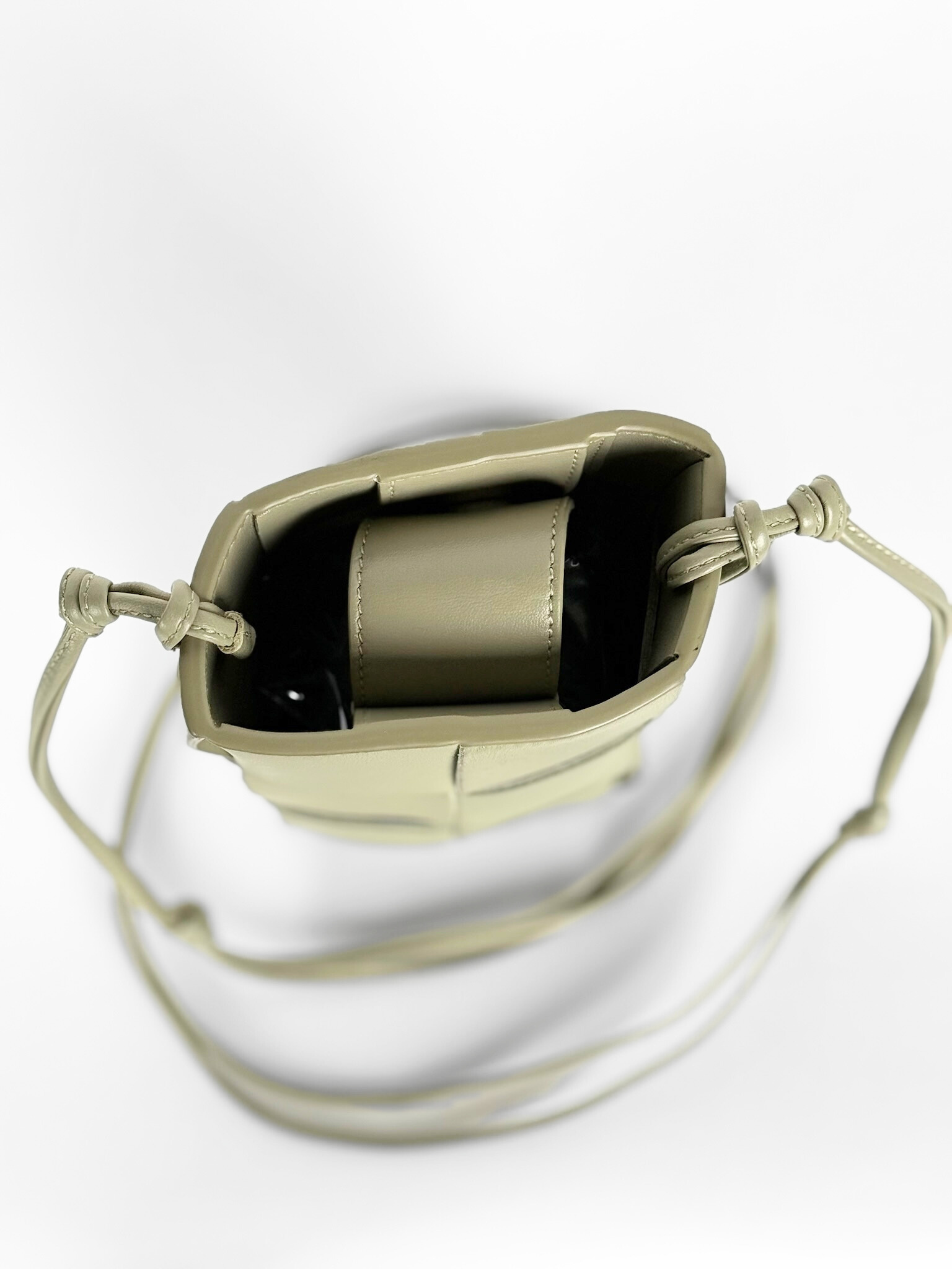 Bottega Veneta Cassette Intrecciato Sage Phone Pouch Mini Crossbody