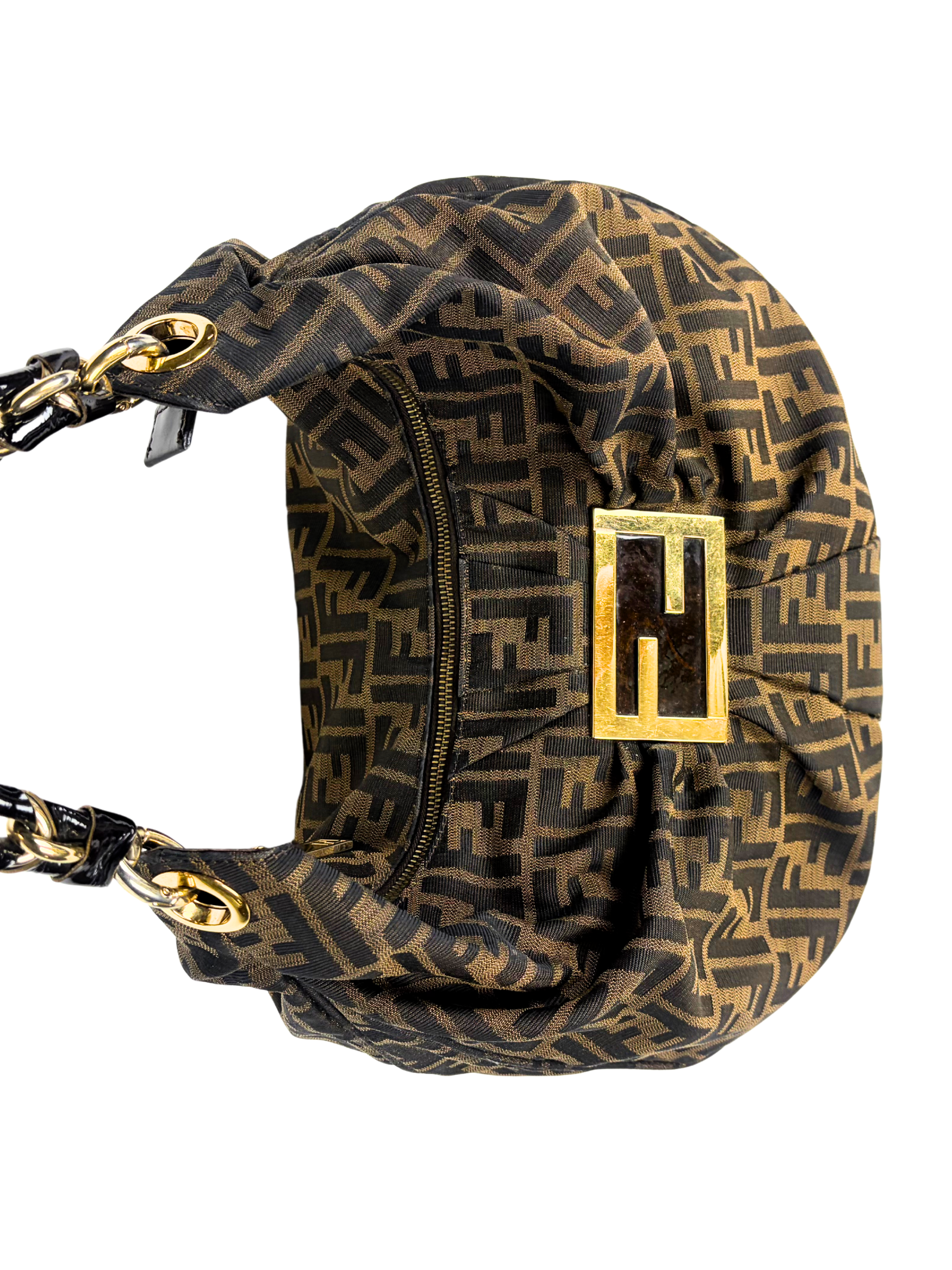 Fendi Tobacco Zucca Mia Hobo Bag
