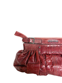 Miu Miu Ruched Matelassé Buckle Clutch
