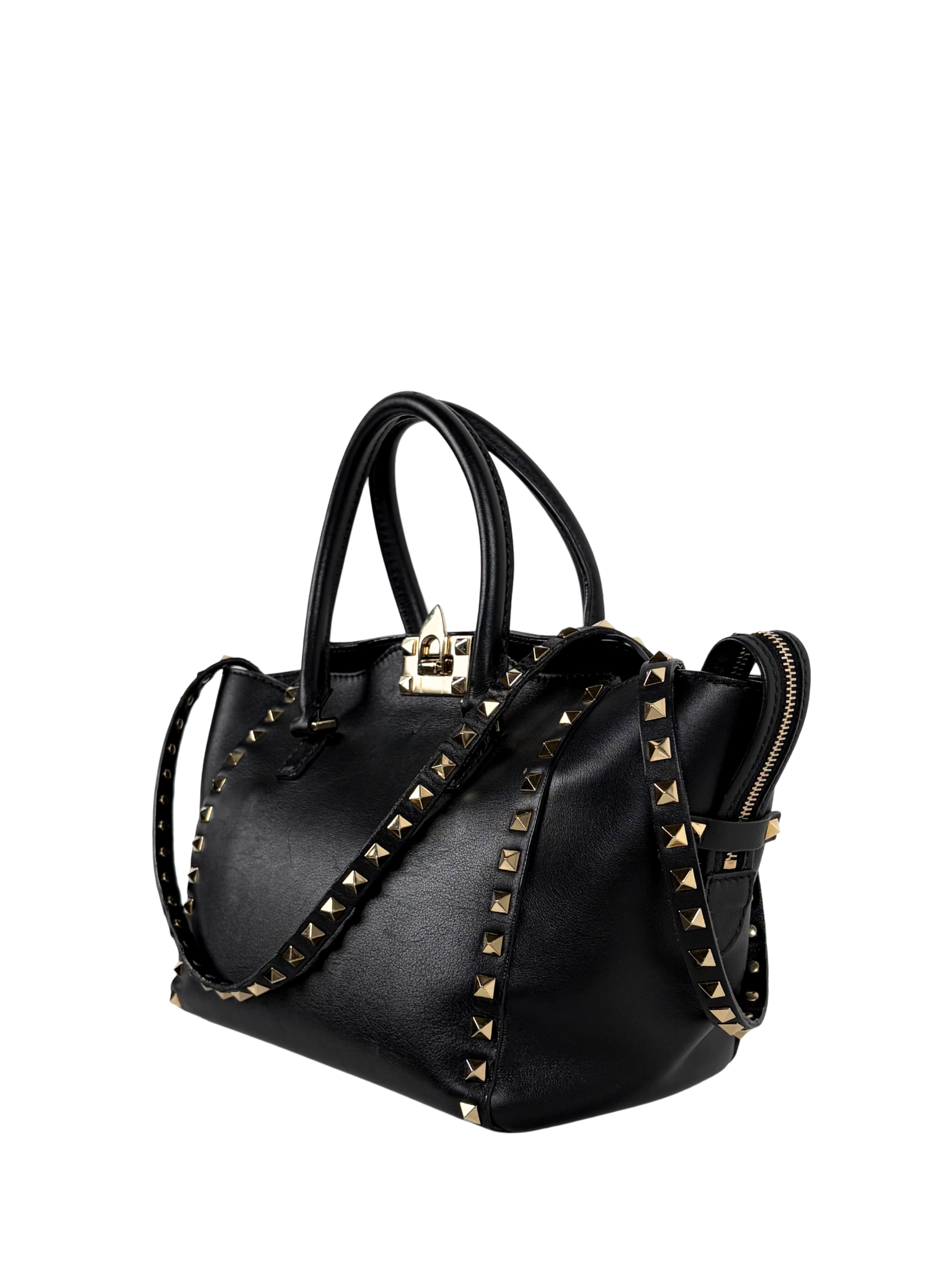 VALENTINO ROCKSTUD TOTE BLACK