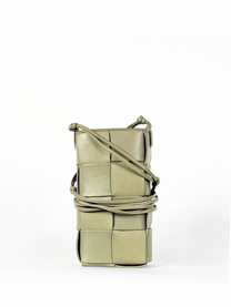 Bottega Veneta Cassette Intrecciato Sage Phone Pouch Mini Crossbody