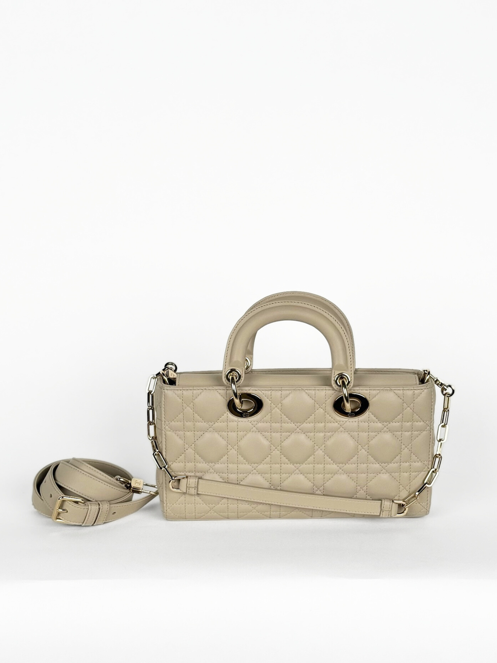 Dior Lady D-Joy Bag Powder Beige Cannage Lambskin