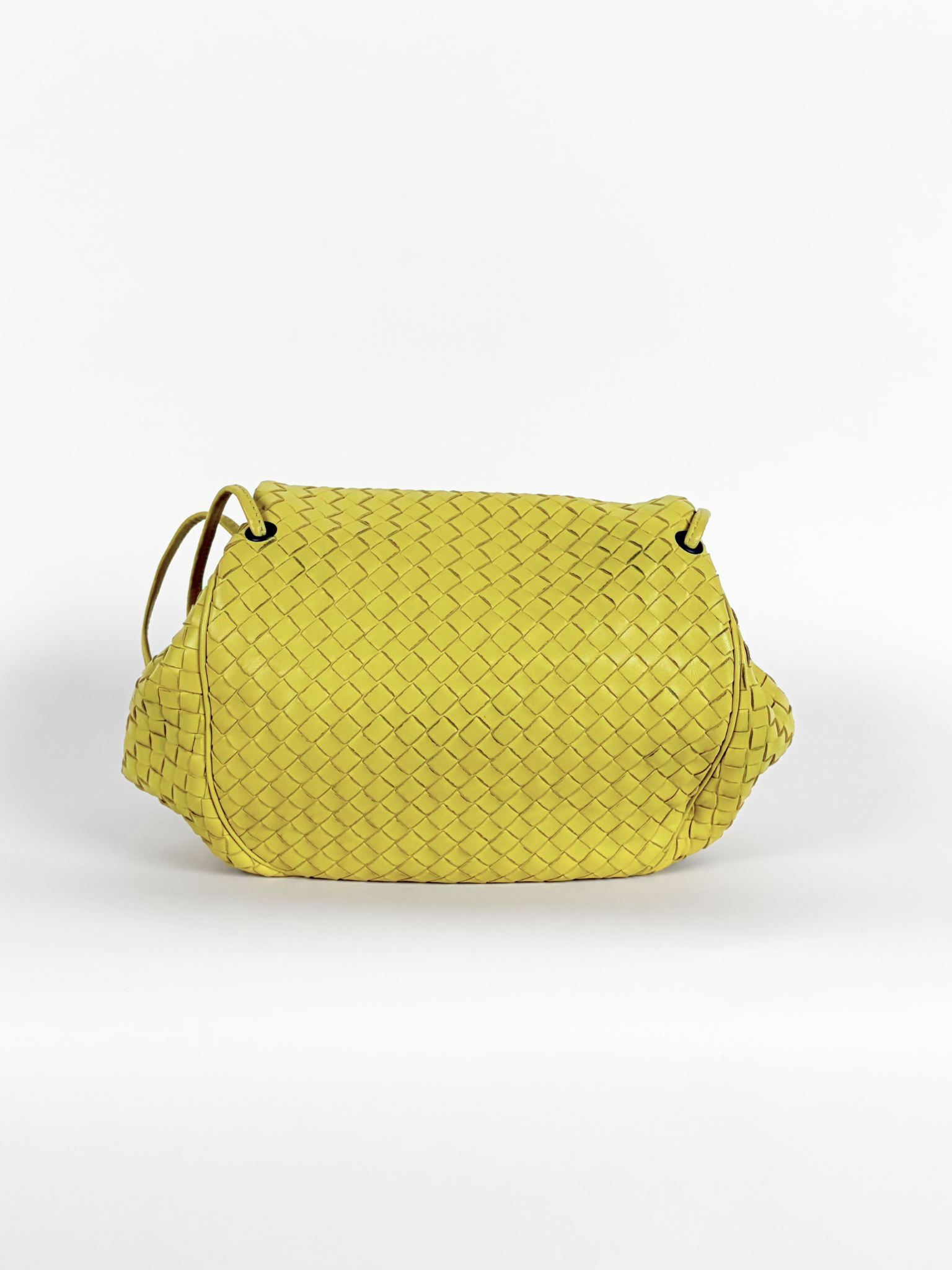 BOTTEGA VENETA INTRECCIATO CROSSBODY YELLOW