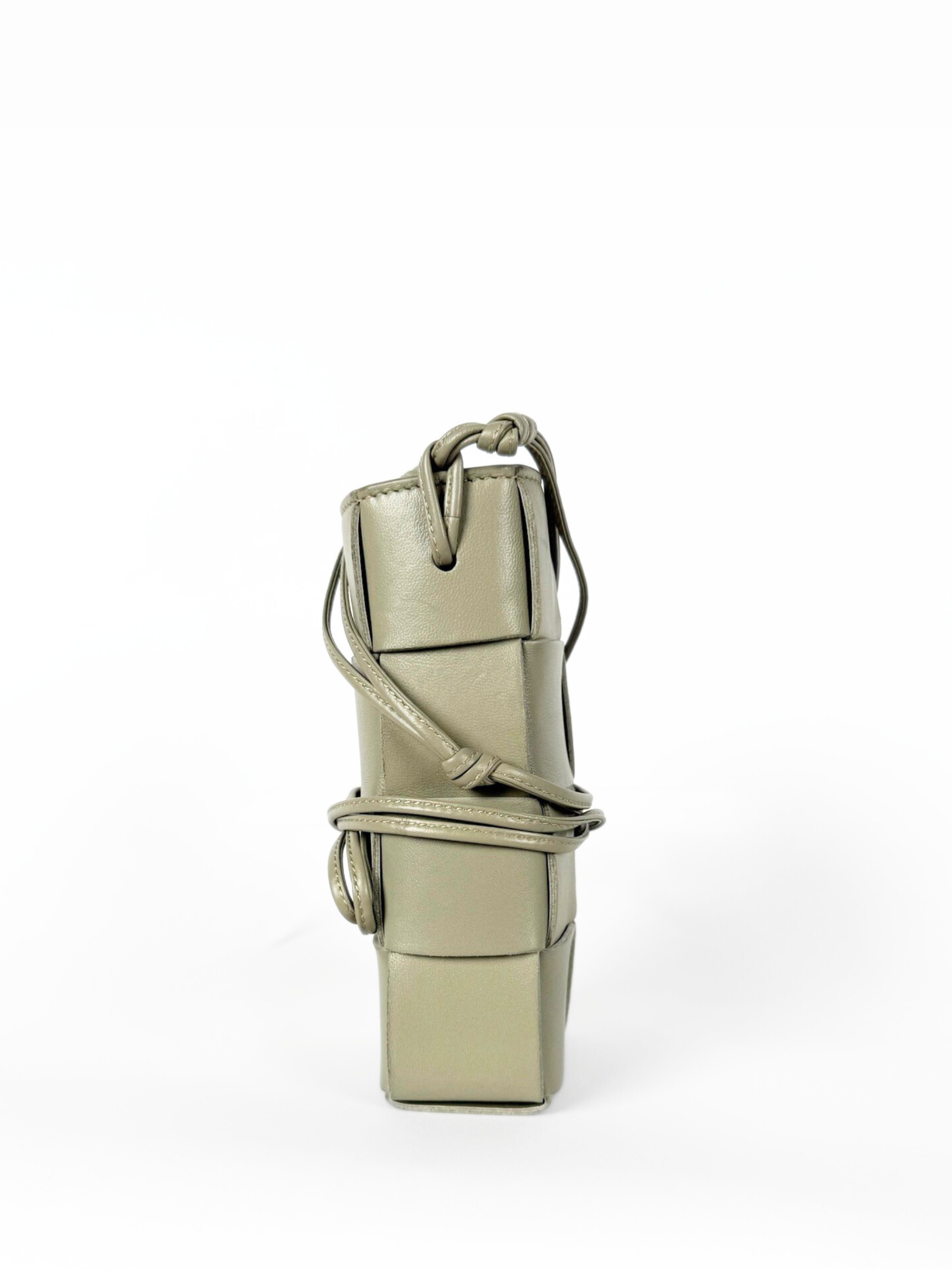 Bottega Veneta Cassette Intrecciato Sage Phone Pouch Mini Crossbody