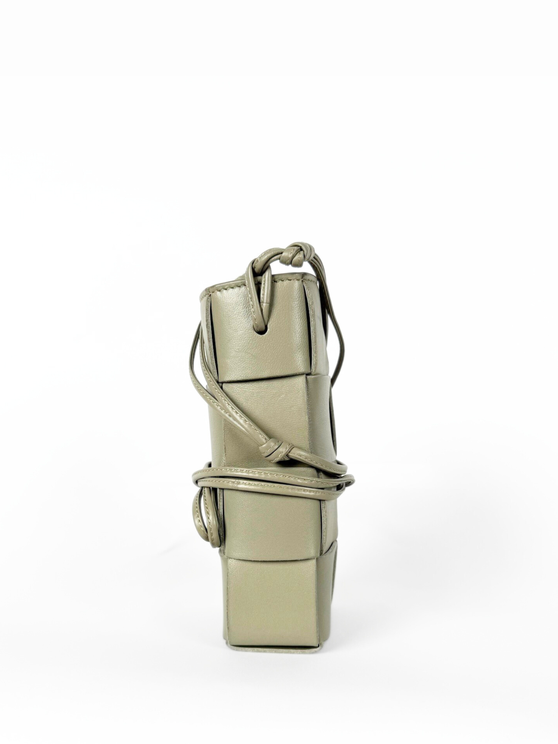 Bottega Veneta Cassette Intrecciato Sage Phone Pouch Mini Crossbody
