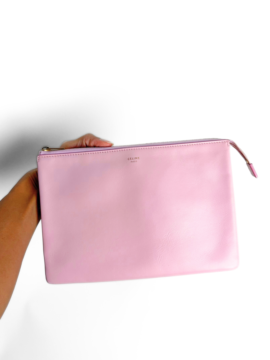 Celine Duo Pink/Orange Leather Pouch