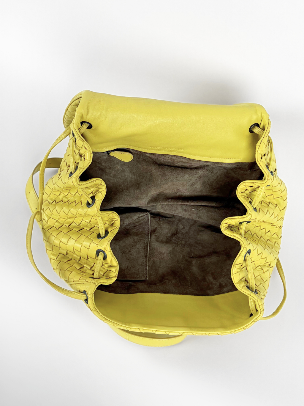 BOTTEGA VENETA INTRECCIATO CROSSBODY YELLOW