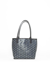 Goyard Anjou Mini Tote Grey Goyardine Canvas Leather