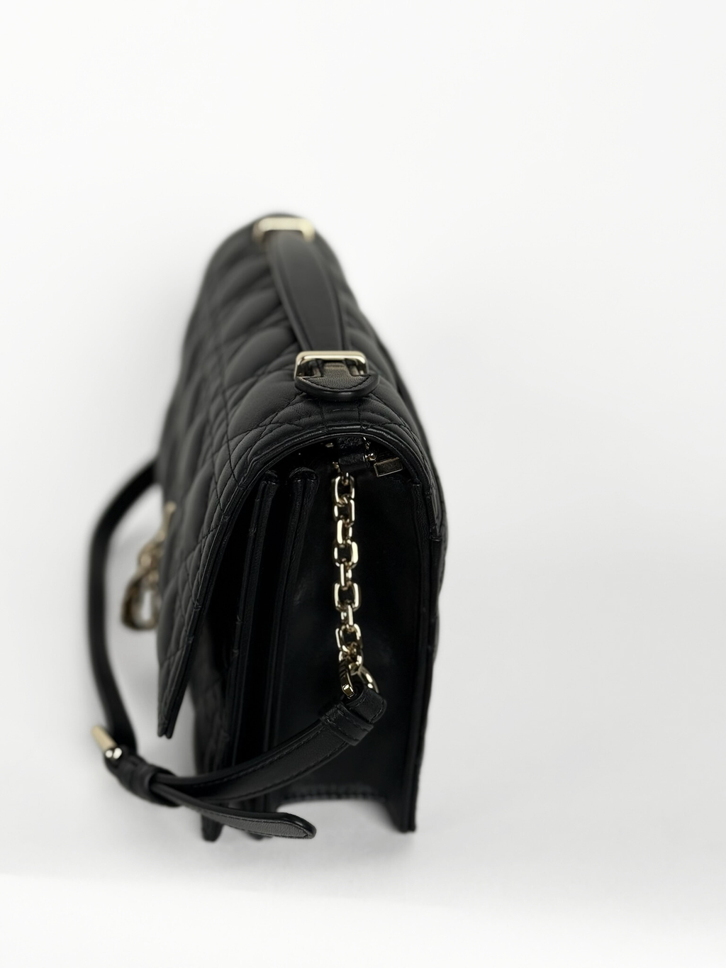Dior My Dior Top Handle Bag Black Cannage Lambskin