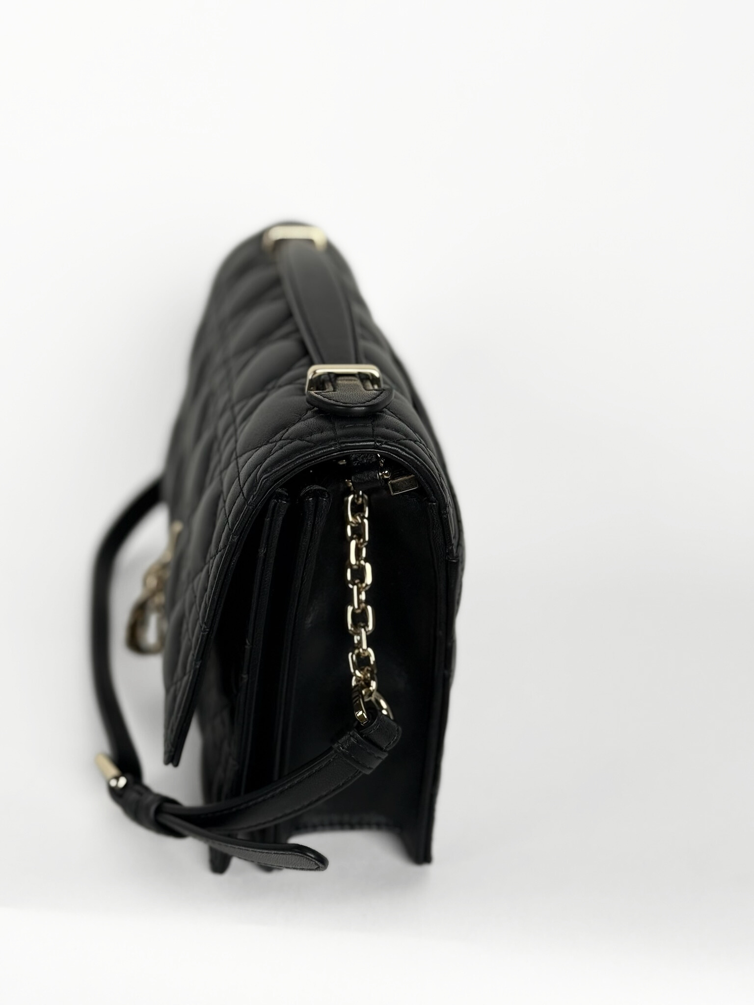 Dior My Dior Top Handle Bag Black Cannage Lambskin