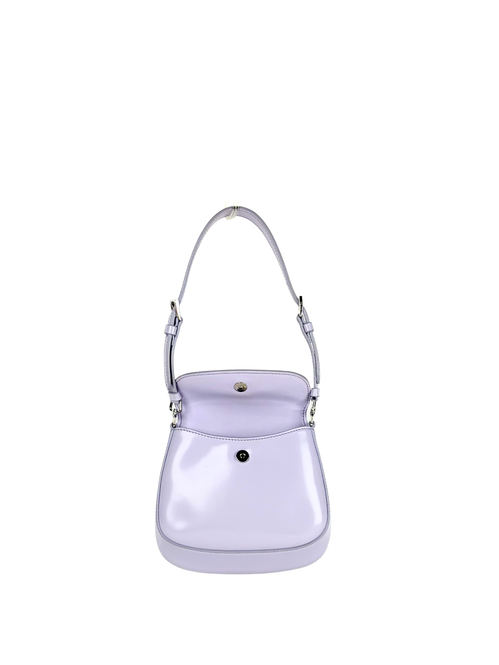 Prada Brushed Leather Mini Cleo Flap Bag