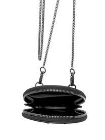 Prada Round Triangle Plaque Mini Coin Bag