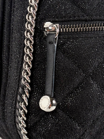 STELLA MCCARTNEY FALABELLA QUILTED MINI BACKPACK SHIMMERY BLACK