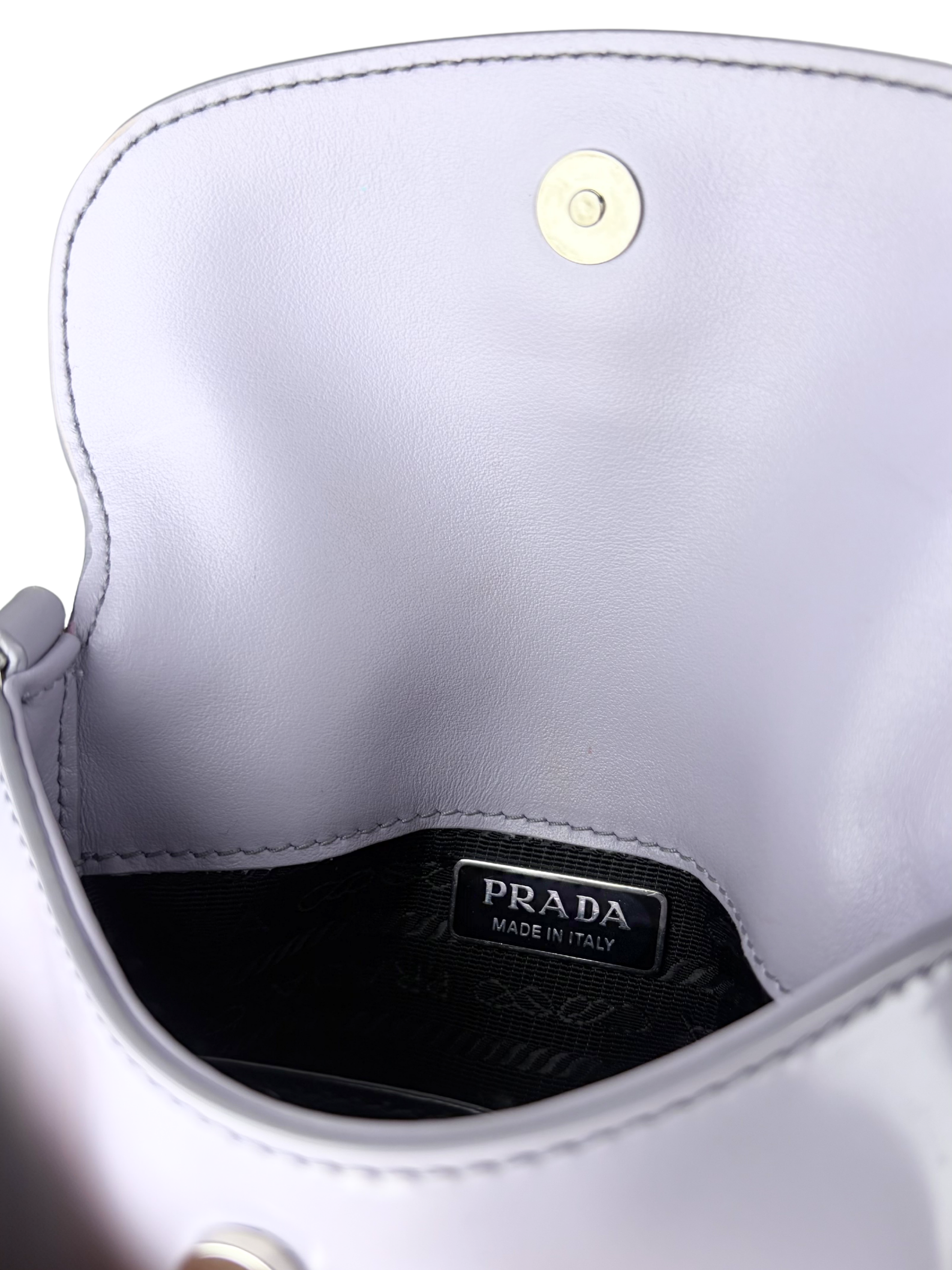 Prada Brushed Leather Mini Cleo Flap Bag