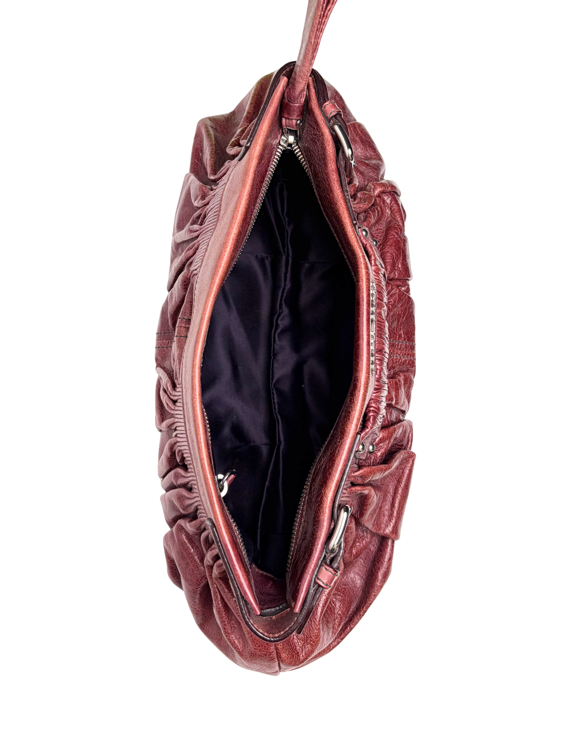 Miu Miu Ruched Matelassé Buckle Clutch