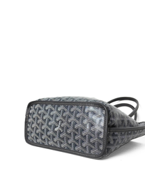 Goyard Anjou Mini Tote Grey Goyardine Canvas Leather