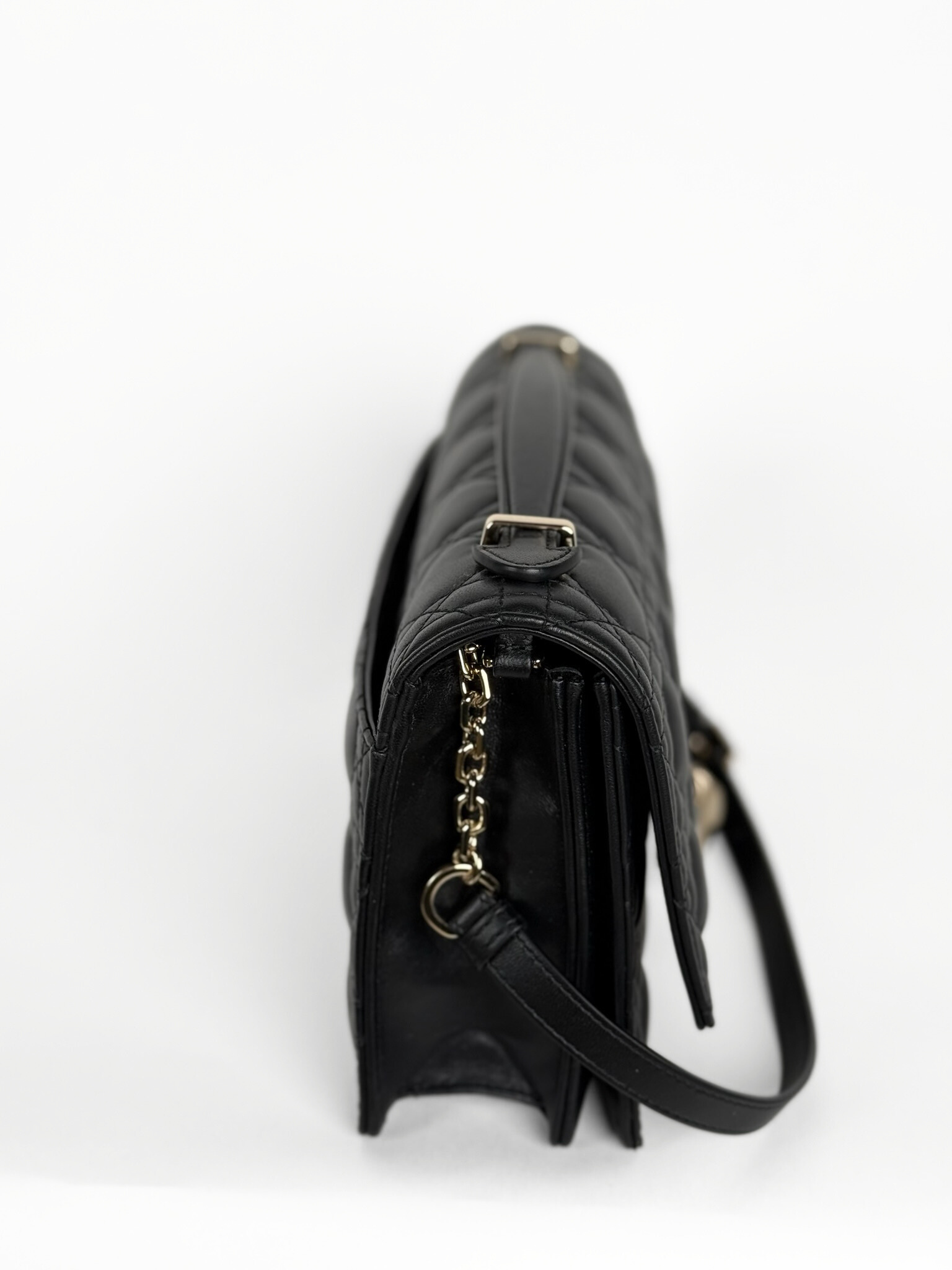 Dior My Dior Top Handle Bag Black Cannage Lambskin