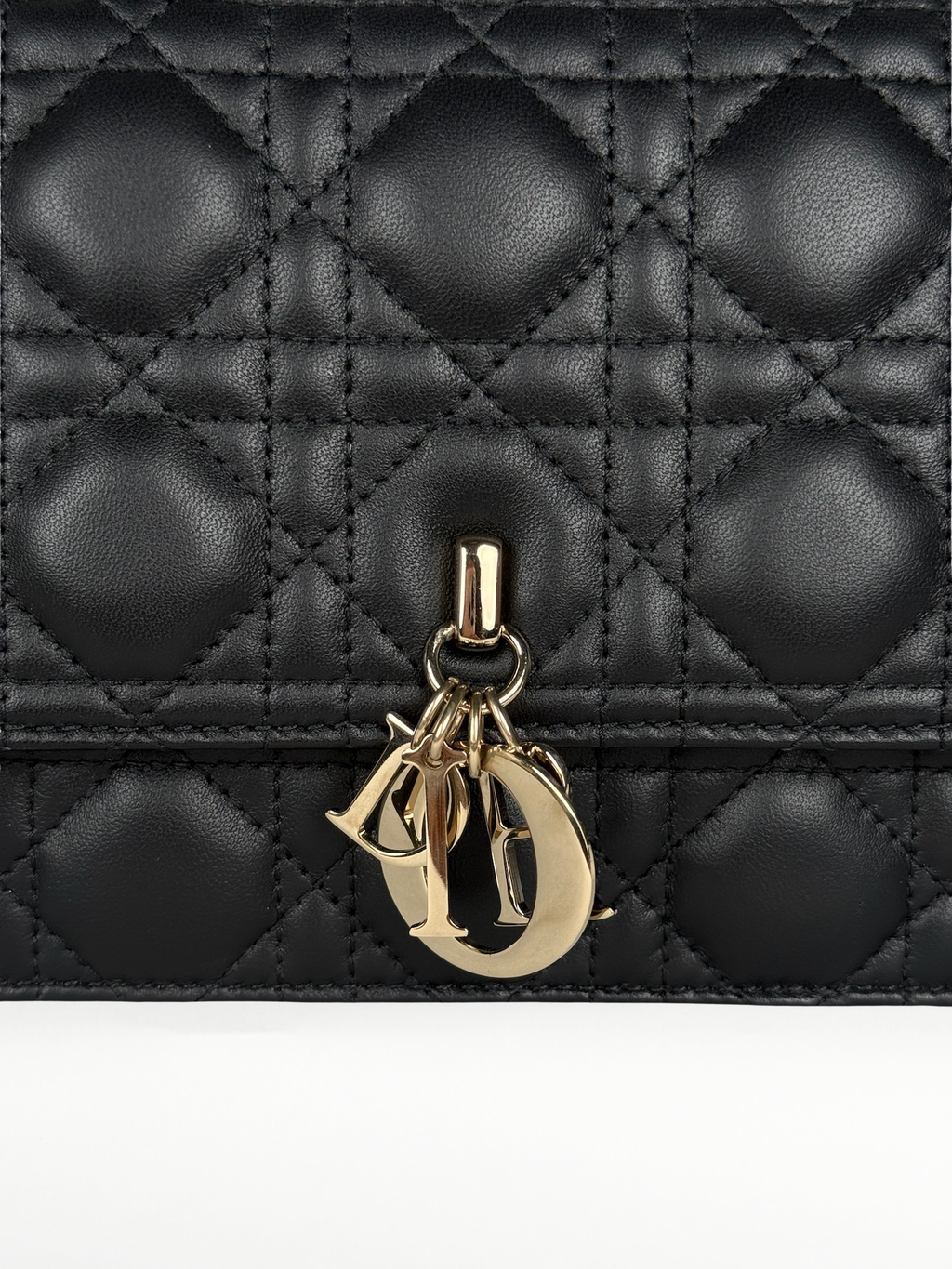 Dior My Dior Top Handle Bag Black Cannage Lambskin