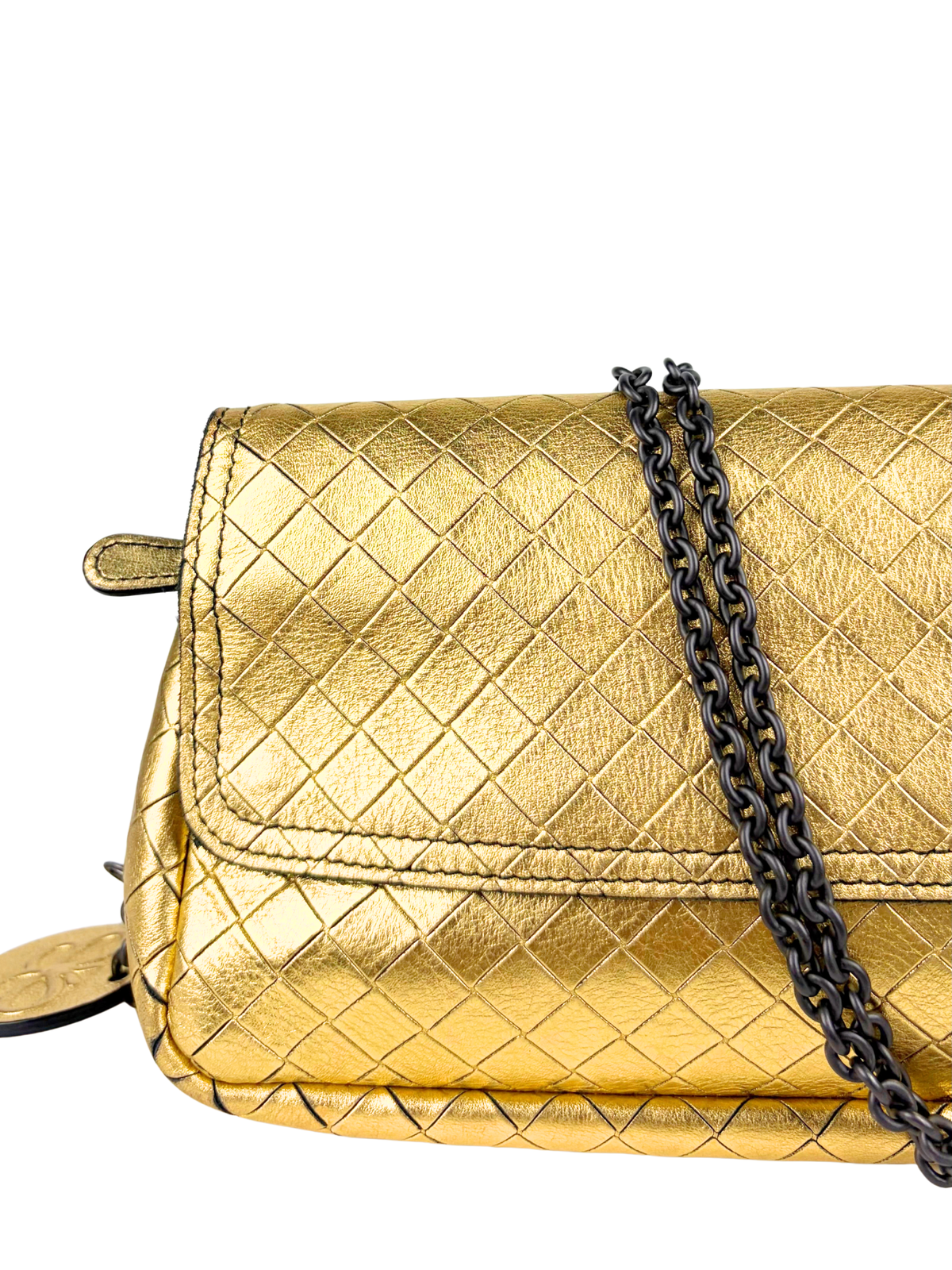 Bottega Veneta Intrecciomirage Chain Flap Bag