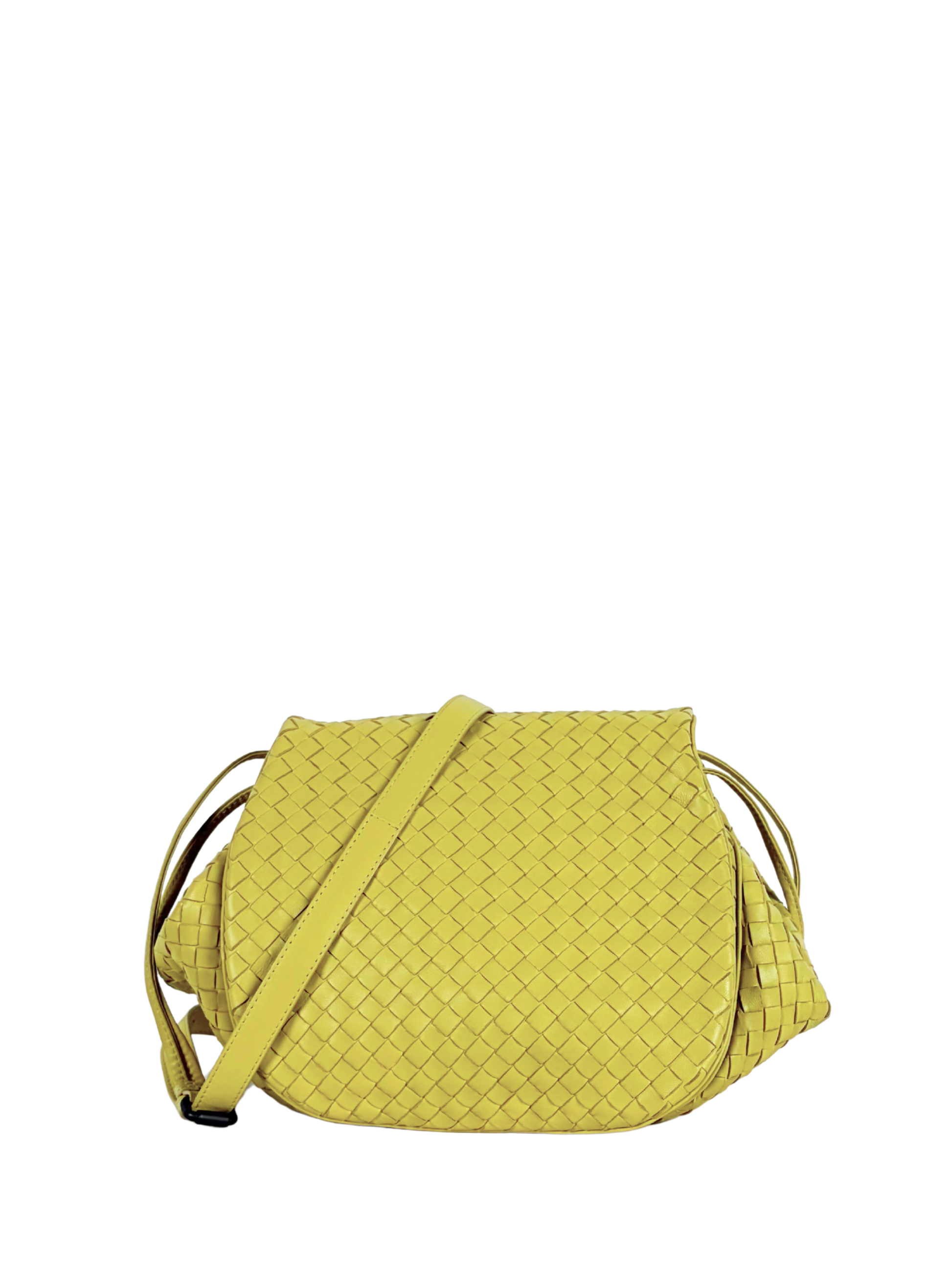 BOTTEGA VENETA INTRECCIATO CROSSBODY YELLOW