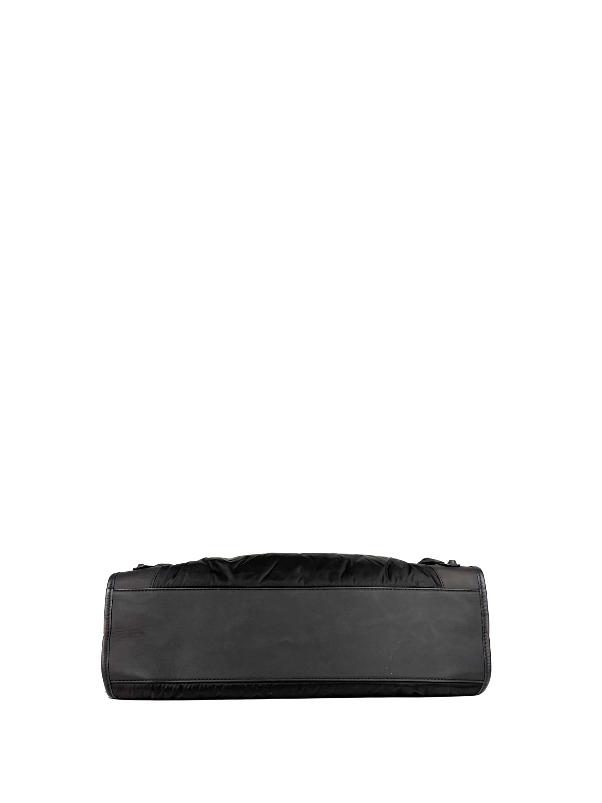 Balenciaga Nylon &amp; Leather Classic City Bag in Black