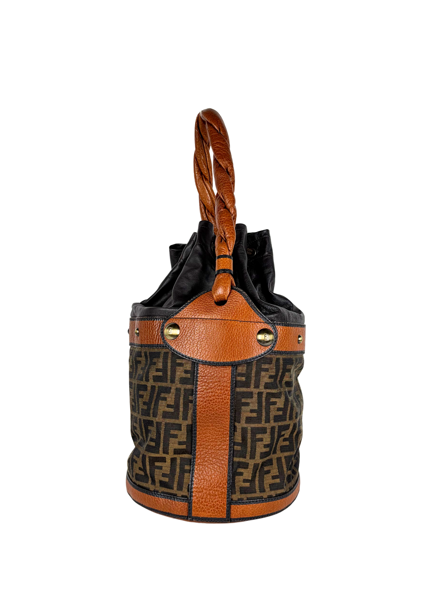 Fendi Tobacco Zucca Palazzo Bucket Bag
