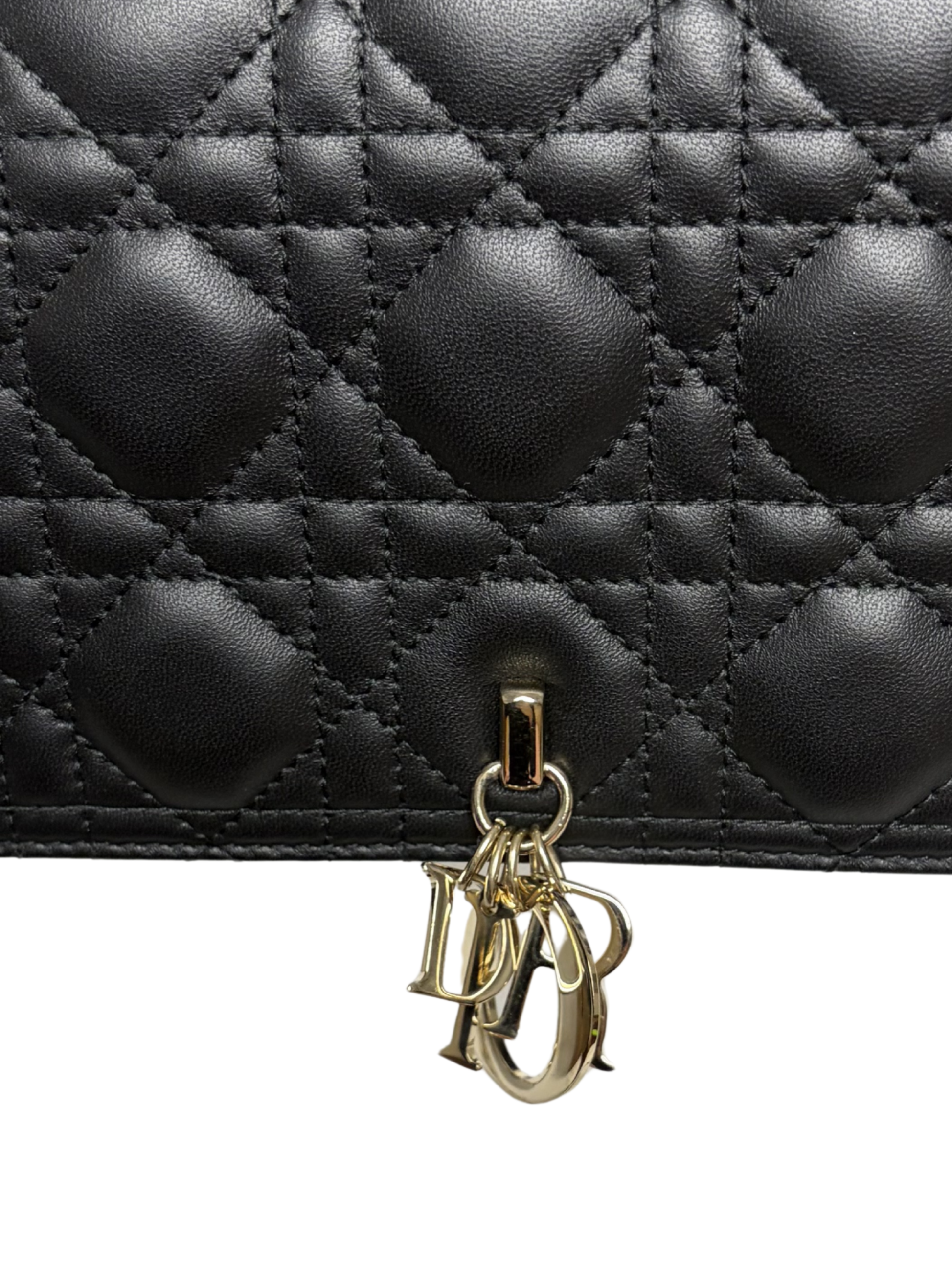 Dior My Dior Top Handle Bag Black Cannage Lambskin