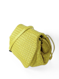 BOTTEGA VENETA INTRECCIATO CROSSBODY YELLOW