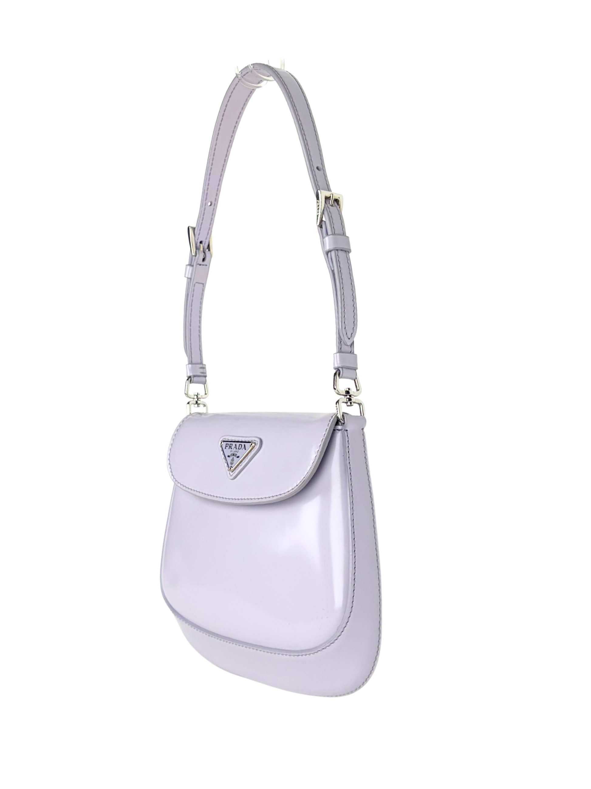 Prada Brushed Leather Mini Cleo Flap Bag